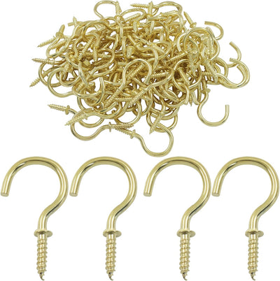 100 Ganchos Metal Dorado 1pulg Cierres Decorativos