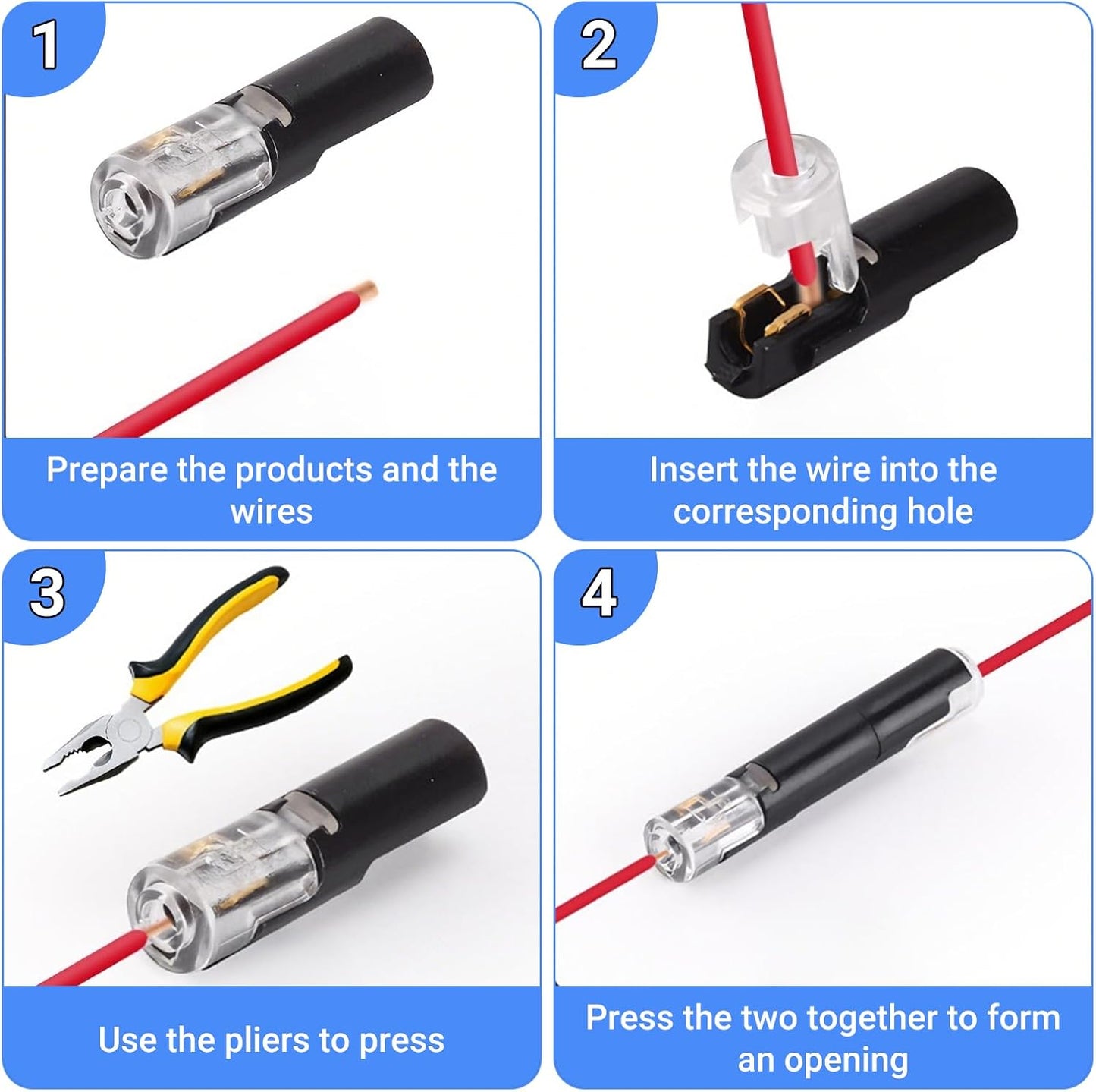 20 Conectores Doble Cable 18-22 AWG Para Luces LED