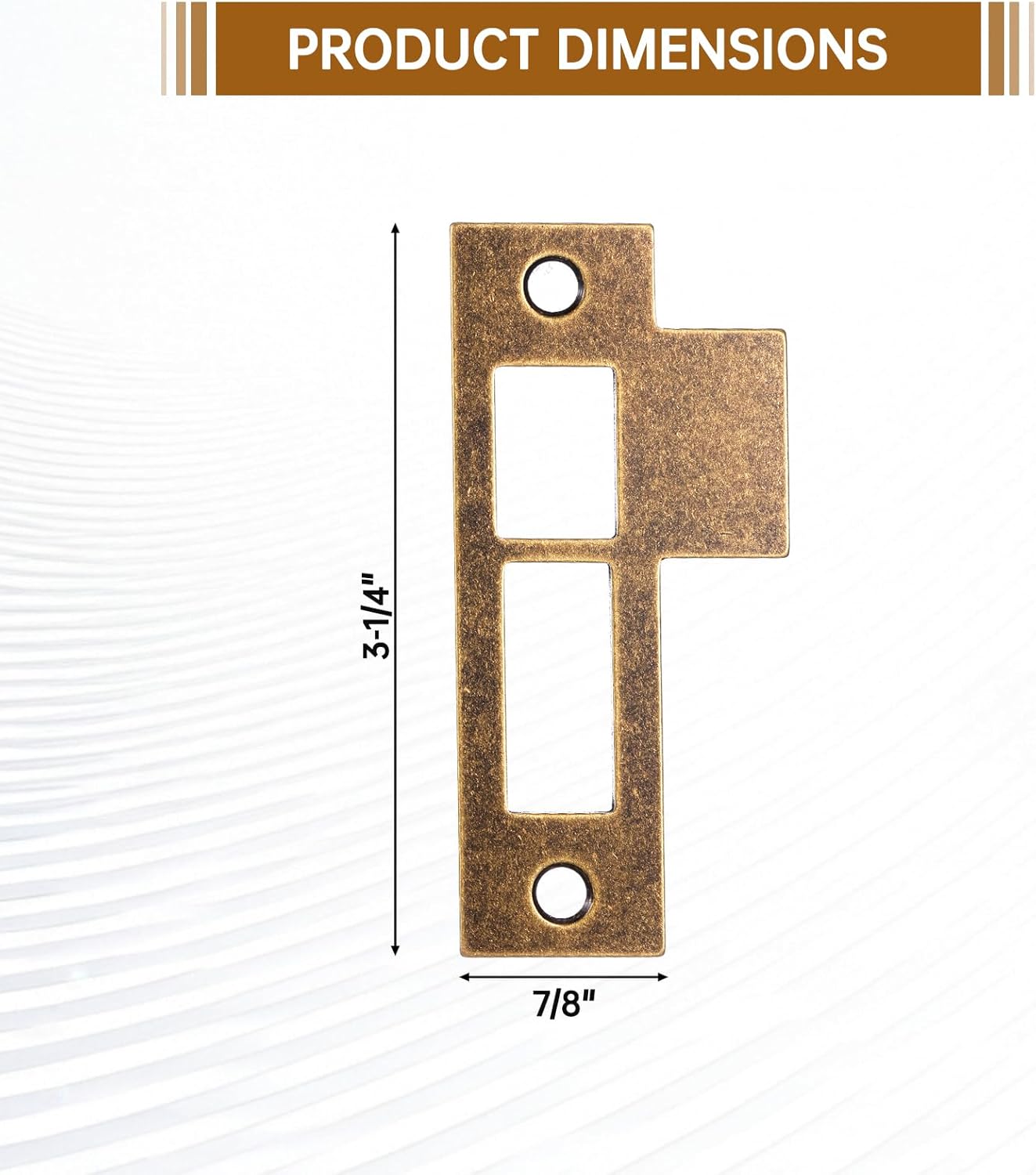 2 Pestillos Puerta Latón Antiguo Repuesto Mortaja 3.25pulg