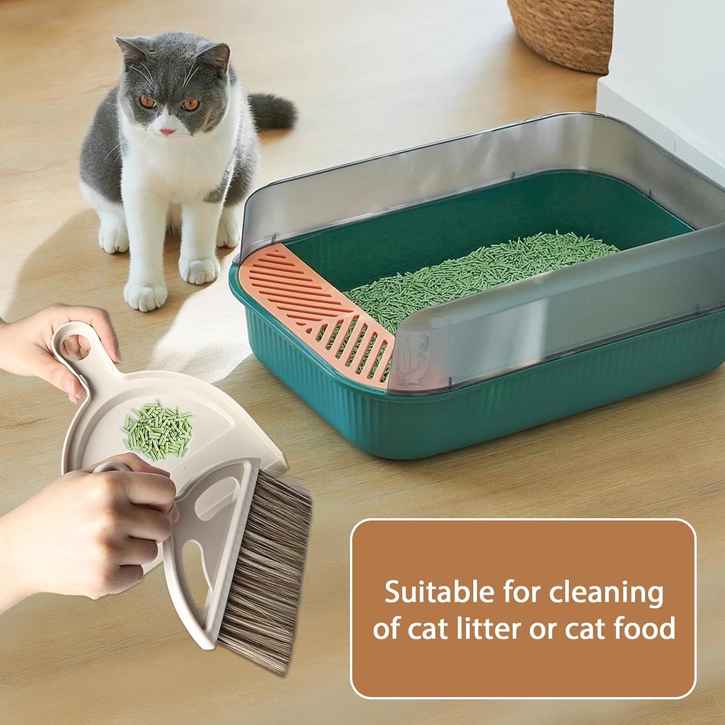 Mini escoba y cepillo para recogedor cocina mesas automóviles