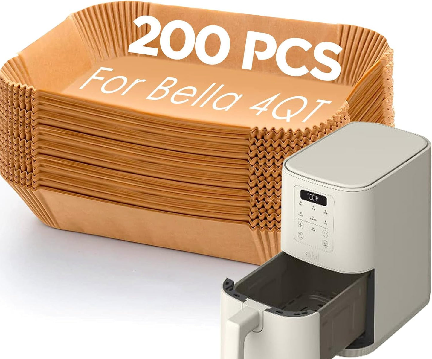 Forros para freidora de aire Bella Ninja 4qt 200 pzas