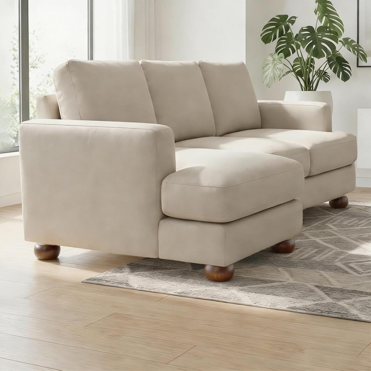 Set 4 Patas Madera Nogal para Mueble Perno M8