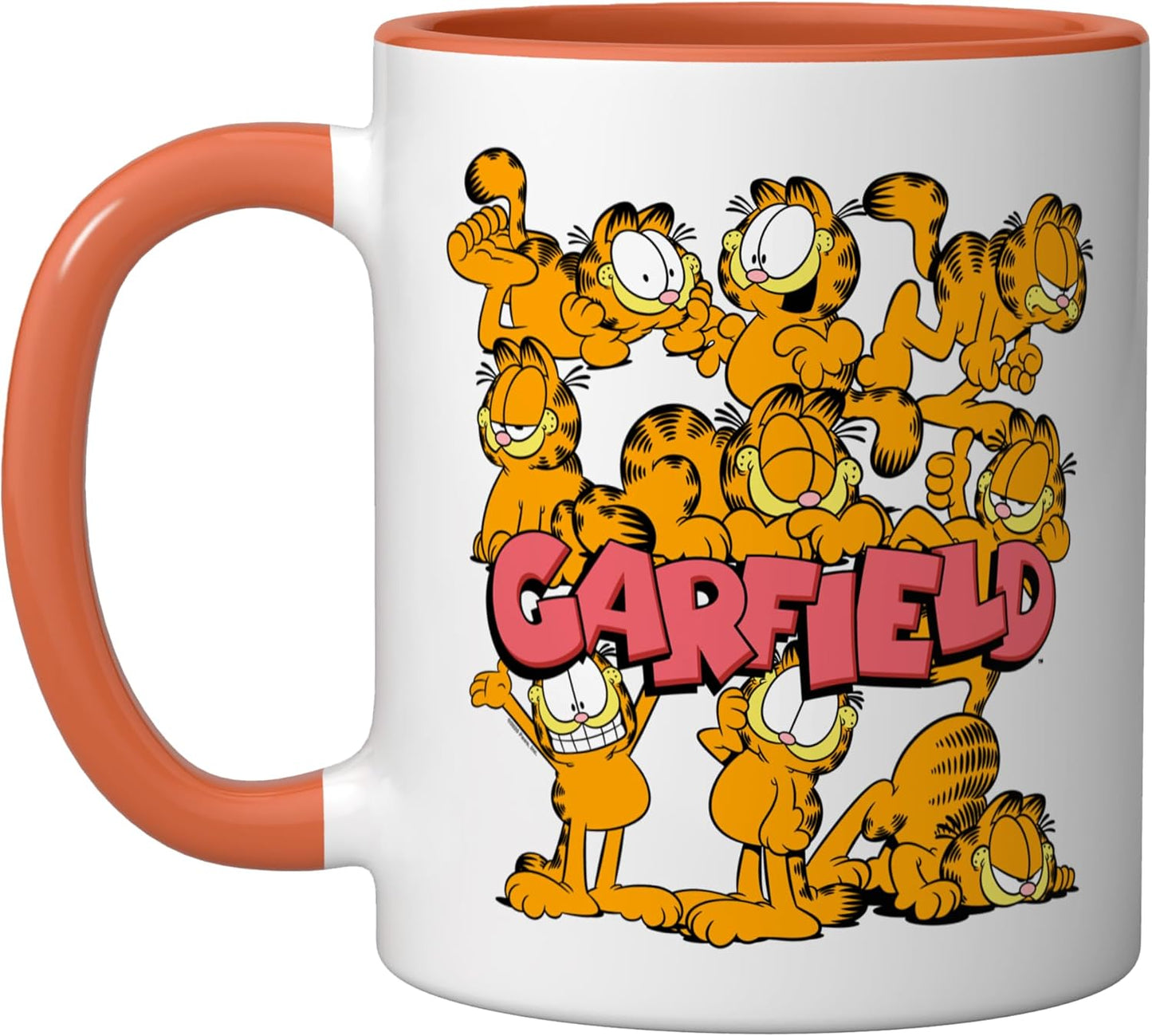 Taza Cerámica Garfield Multisituaciones Naranja/Blanco