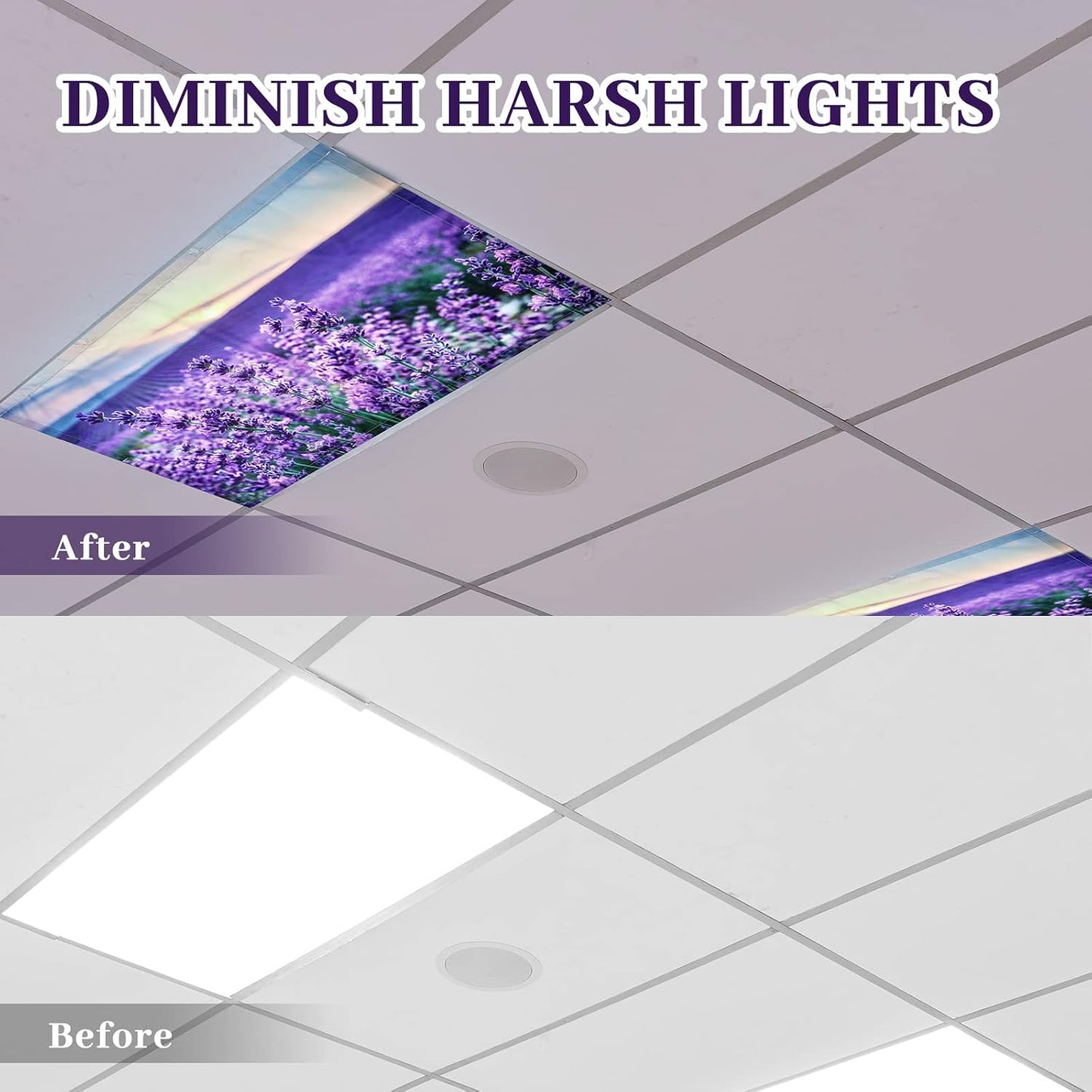 8 Cubiertas Luz Fluorescente 4x2ft Magnéticas para Aula Escuela
