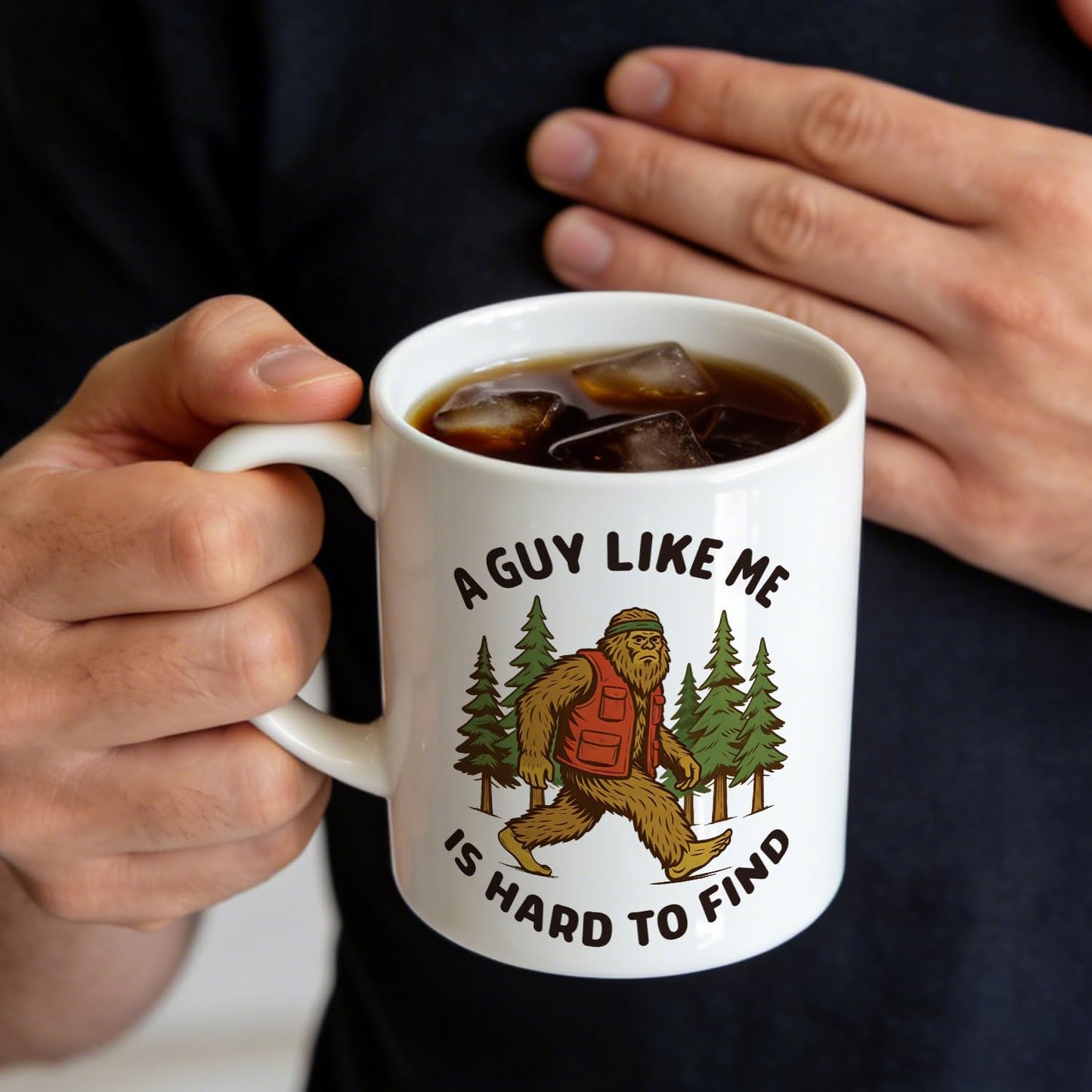 Taza de café Bigfoot para hombres y papás, regalo para amantes del camping y montañismo