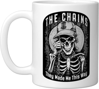 Taza Cerámica Disc Golf Halloween Blanco