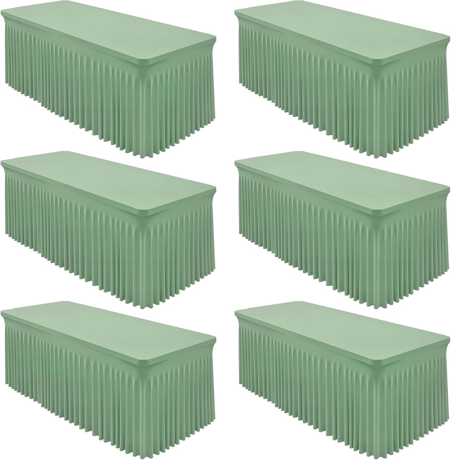6 Pzas Funda Mesa 30x96pulg Poliéster Sin Arrugas Bodas