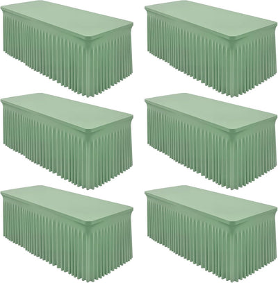 6 Pzas Funda Mesa 30x96pulg Poliéster Sin Arrugas Bodas