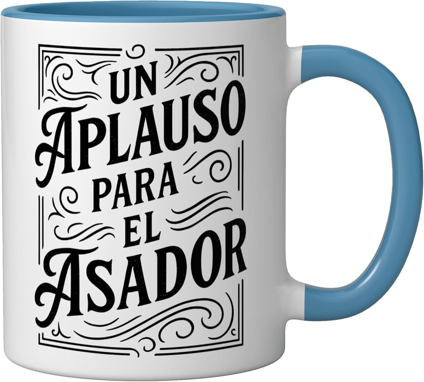 Taza de cerámica argentina retro con asador funny
