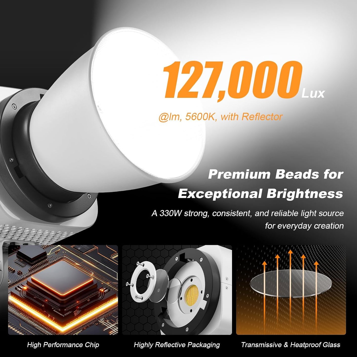 Luz LED bicolor estudio 330W 2800K-6500K