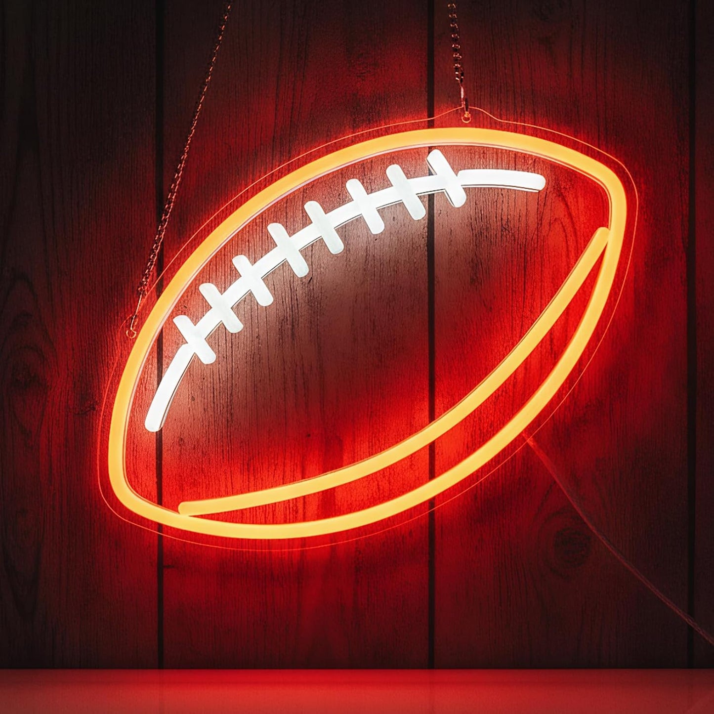 Letrero neón fútbol LED regulable 12x7.9 pulg