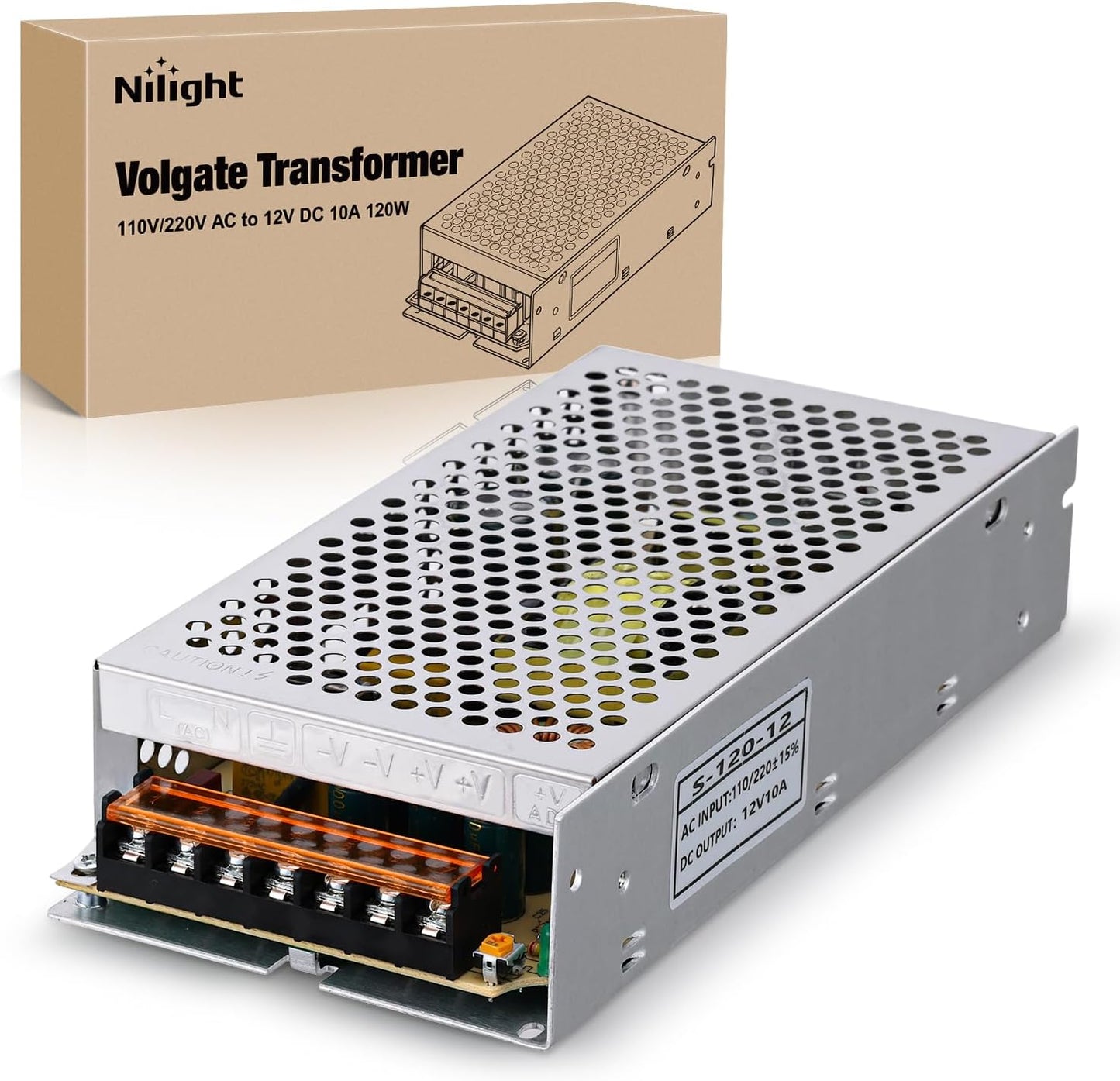 Convertidor AC/DC 12V 10A 120W para LED y CCTV