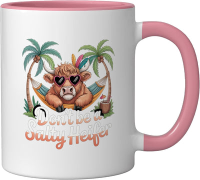 Taza de cerámica para amantes de vacas highland con diseño divertido