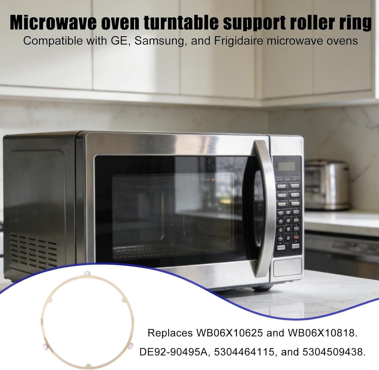 Anillo giratorio para microondas de 8.5 pulgadas, soporte para bandeja de vidrio
