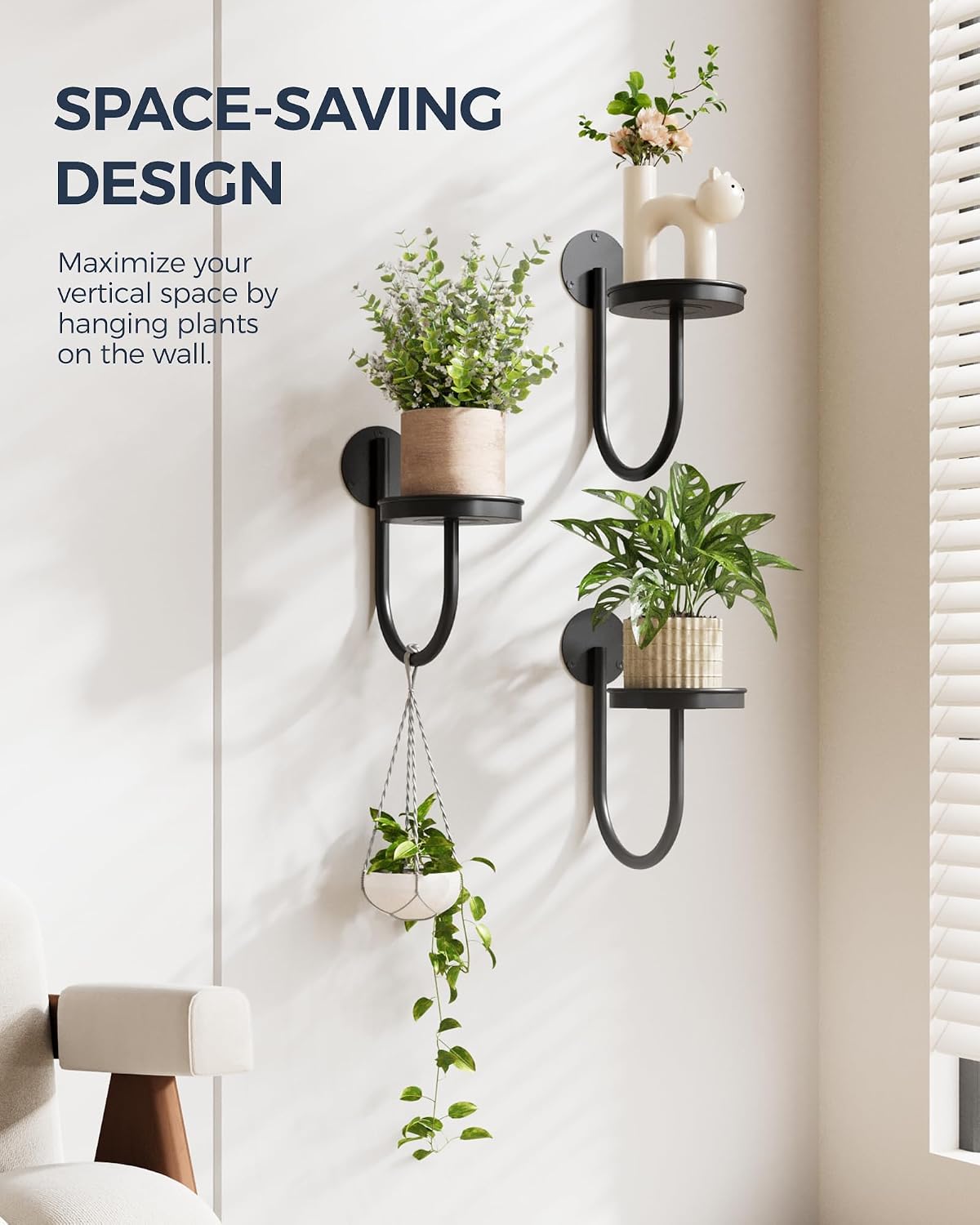 Macetas colgantes para plantas interiores soporte pared