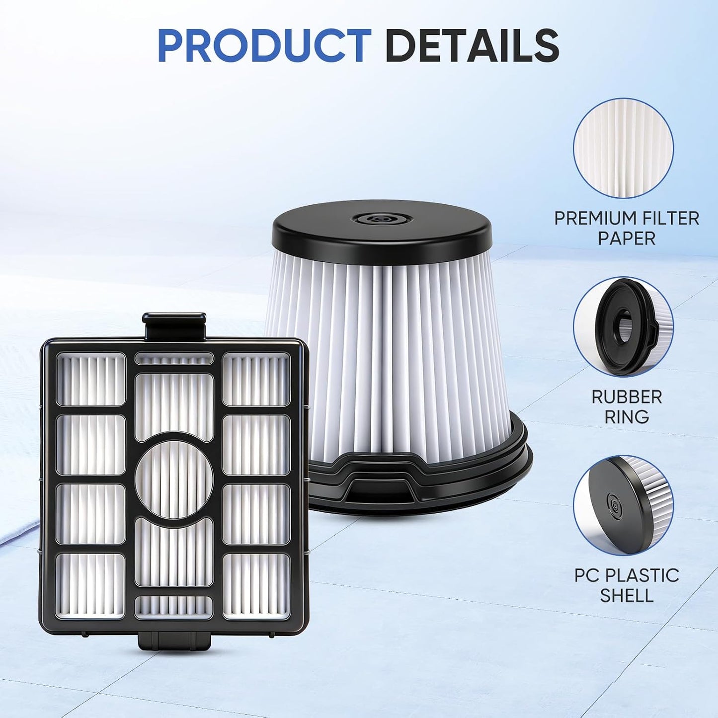Filtro repuesto para aspiradoras Shark BU3521 y BU3523