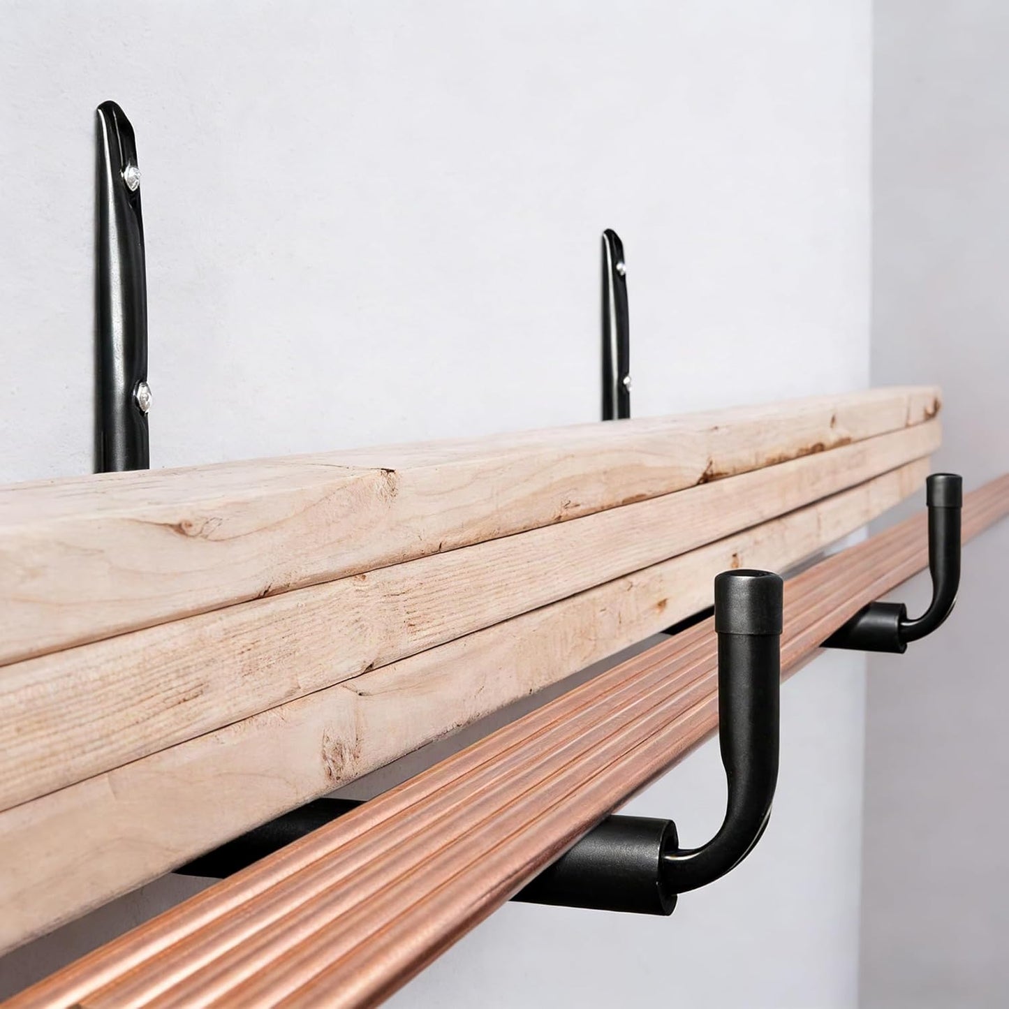 Ganchos pared garaje hierro inox EVA capacidad 66lbs