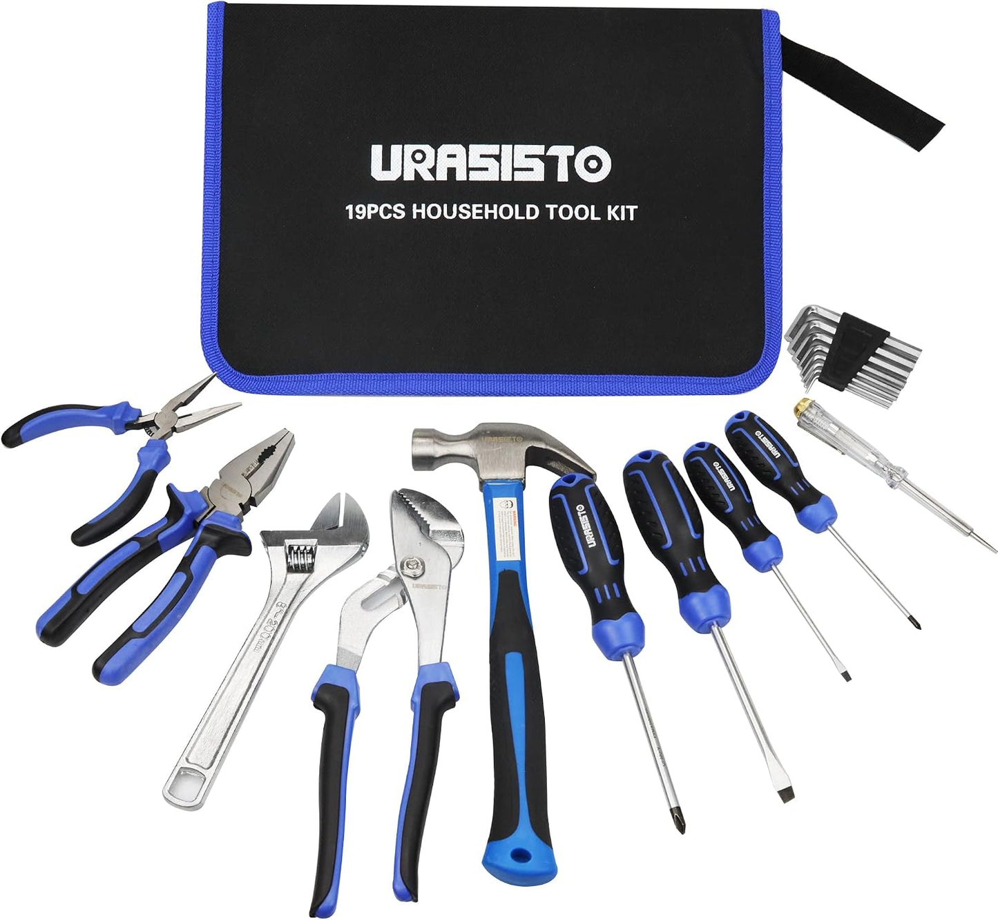 Kit 19 Pzas Herramientas Hogar con Bolsa Transporte