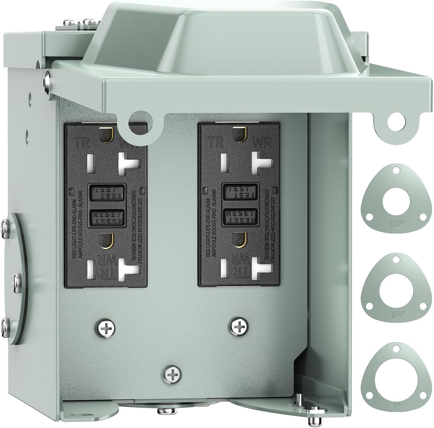 Caja salida GFCI 20A sin perforar NEMA 3R resistente