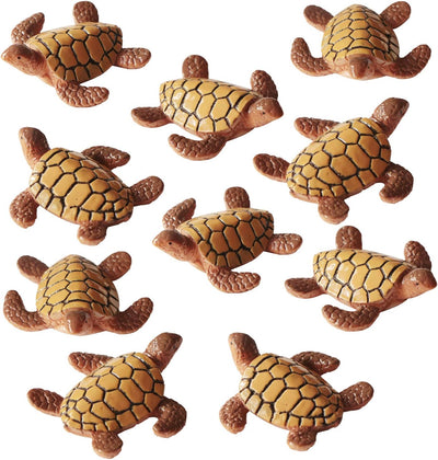 10 Figuras Resina Tortuga Marina Decoración Jardín Terrario