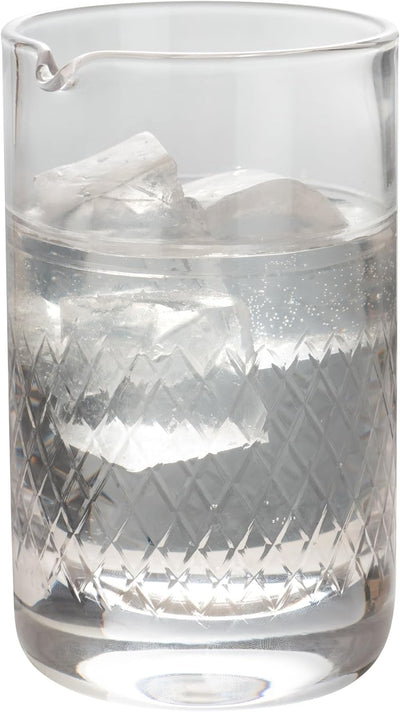 Vaso Mezcla Cóctel 17oz Cristal Corte Diamante Fondo Pesado