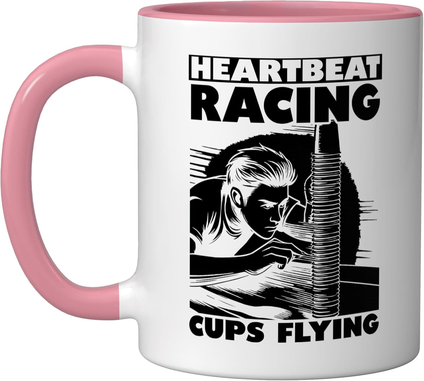 Vaso Cerámica para Stack de Velocidad Rosa/Blanco