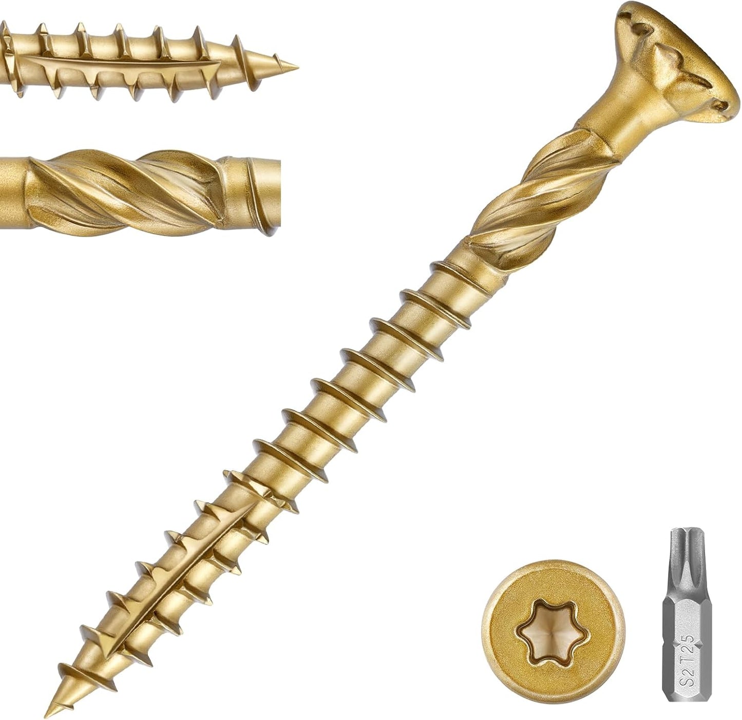 Tornillo madera #8 x 1-5/8 pulg cabeza corneta T15