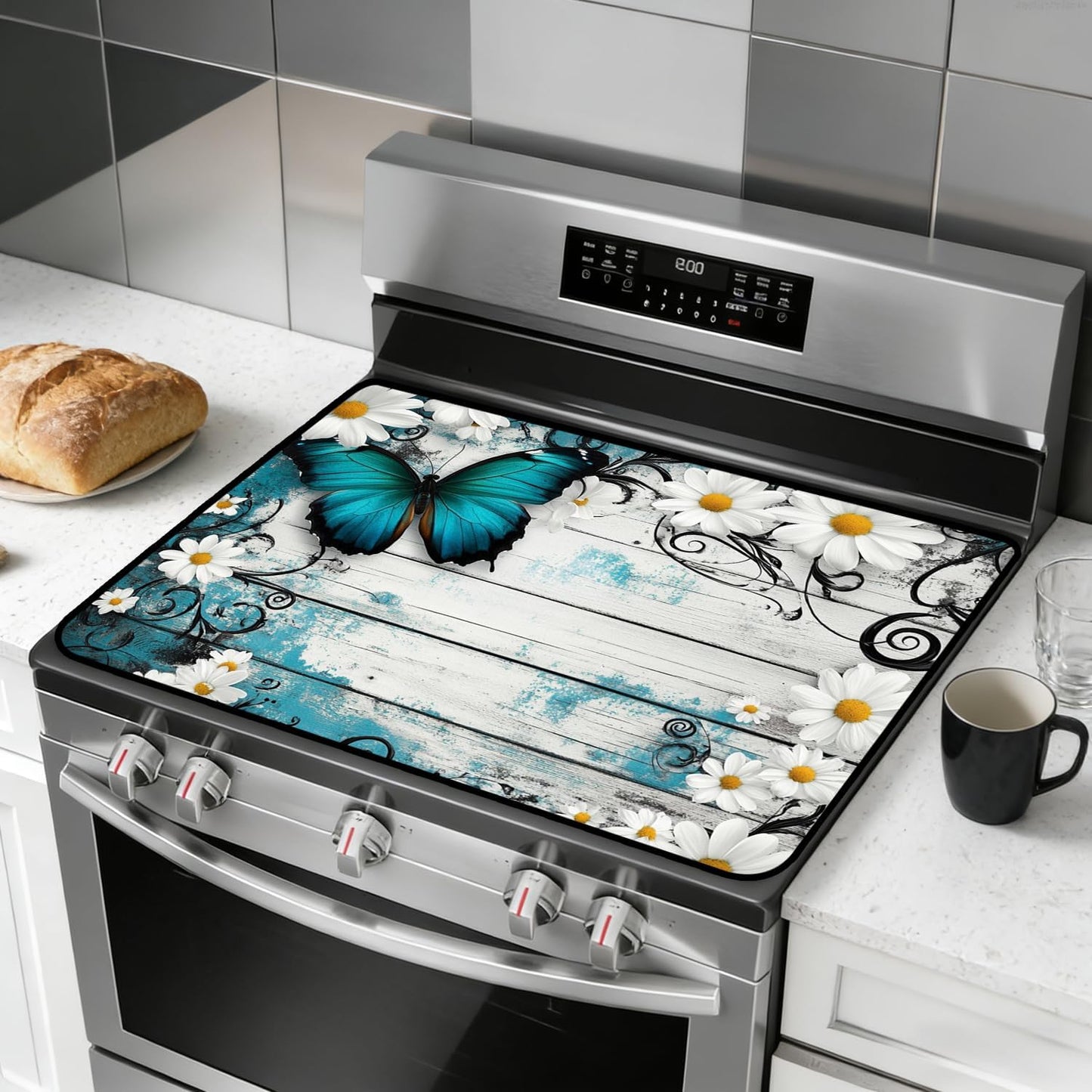 Cubierta estufa eléctrica 28x20pulg protector multifuncional cocina