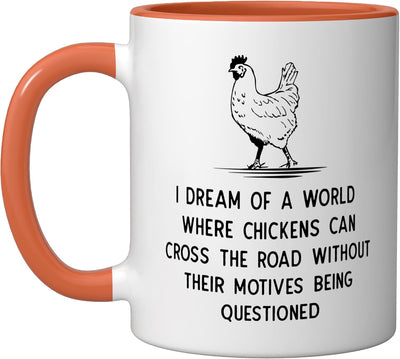 Taza cerámica con tema gallina humorística para amantes de las gallinas