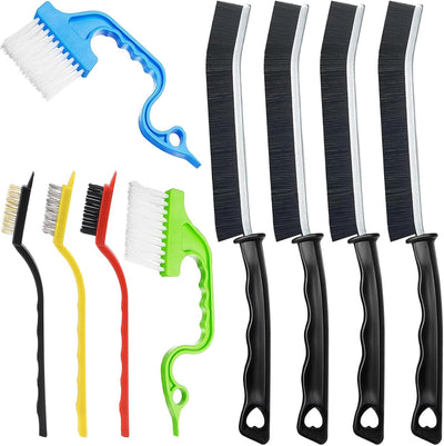 Juego 9 Pzas Cepillos Duros para Grietas Cocina Baño Inodoro