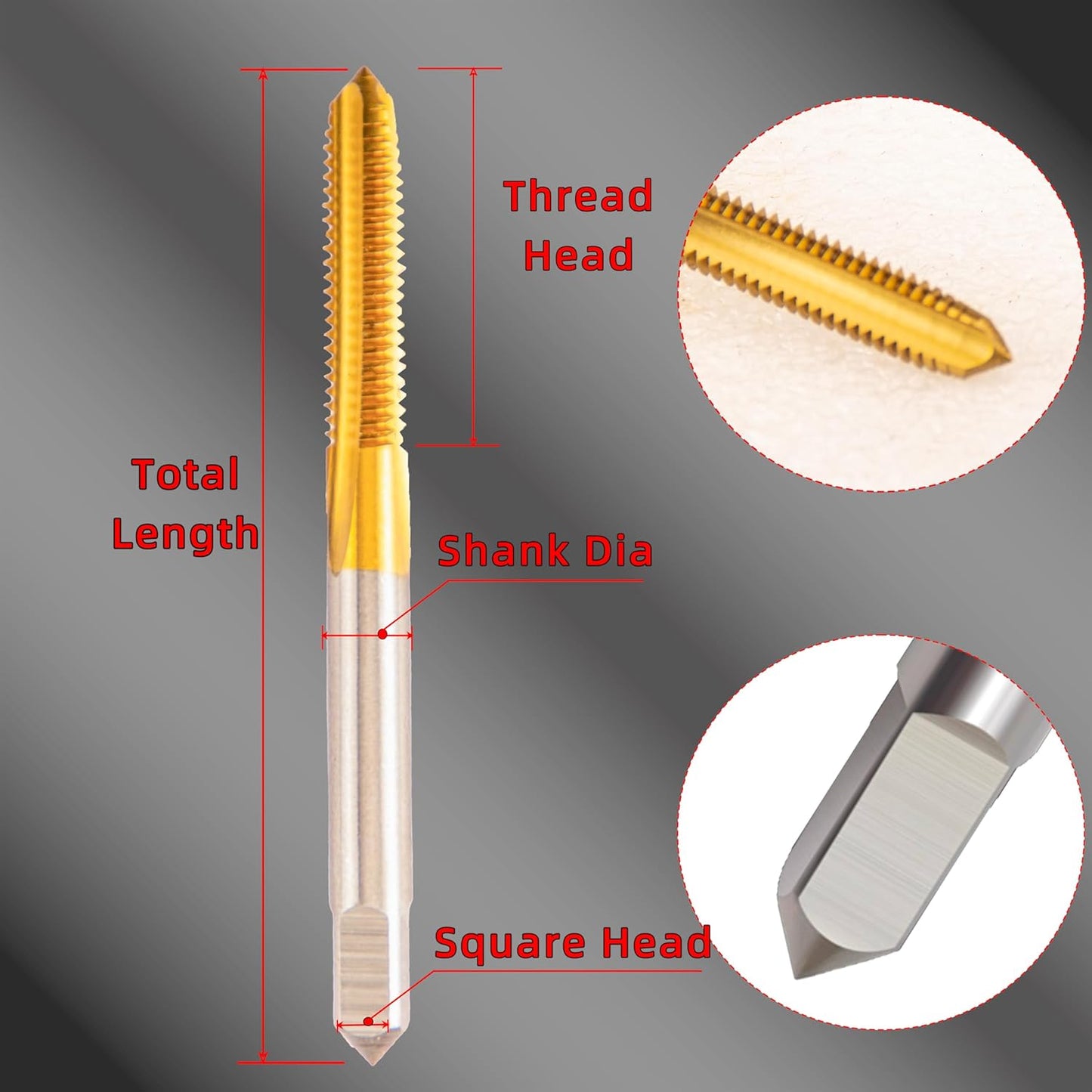2 Pzas Rosca M1.4x0.3 Derecha Ti-Coated