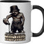 Taza de cerámica chicano art tattoo cholo homie gangster negro y blanco