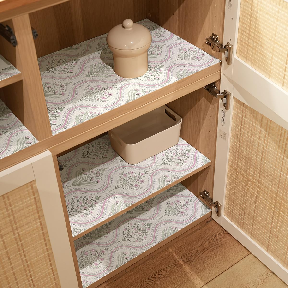 Revestimiento floral cajones y estantes cocina no adhesivo