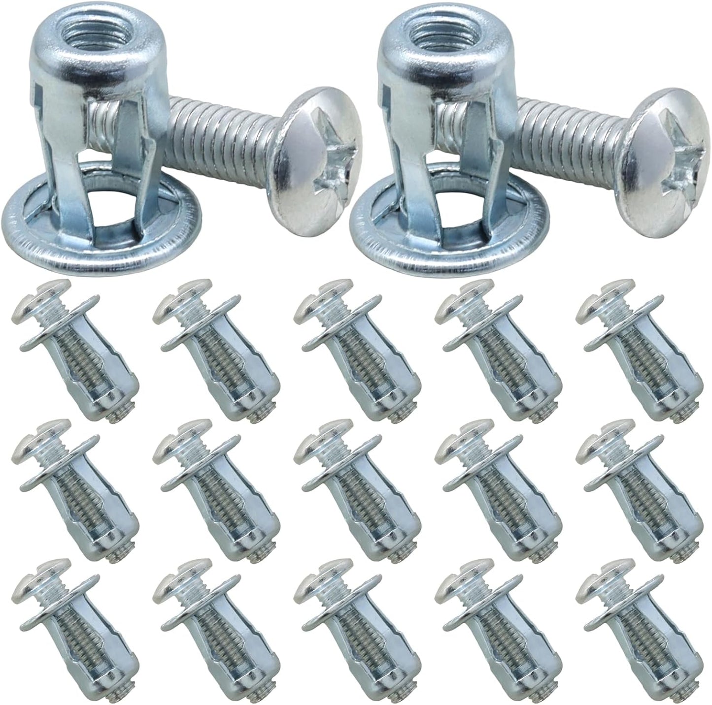 Pack 20 Anclajes Huecos M6x25 Pared Metálica