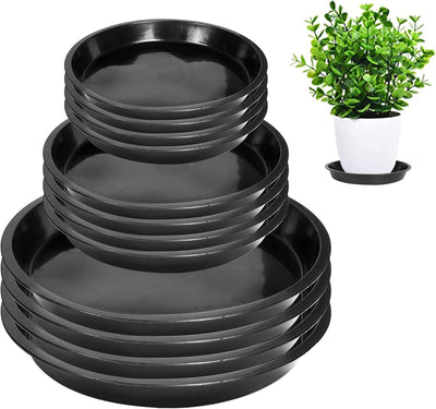 Platillo para plantas 6-10pulg set 12 bandejas plástico drenaje