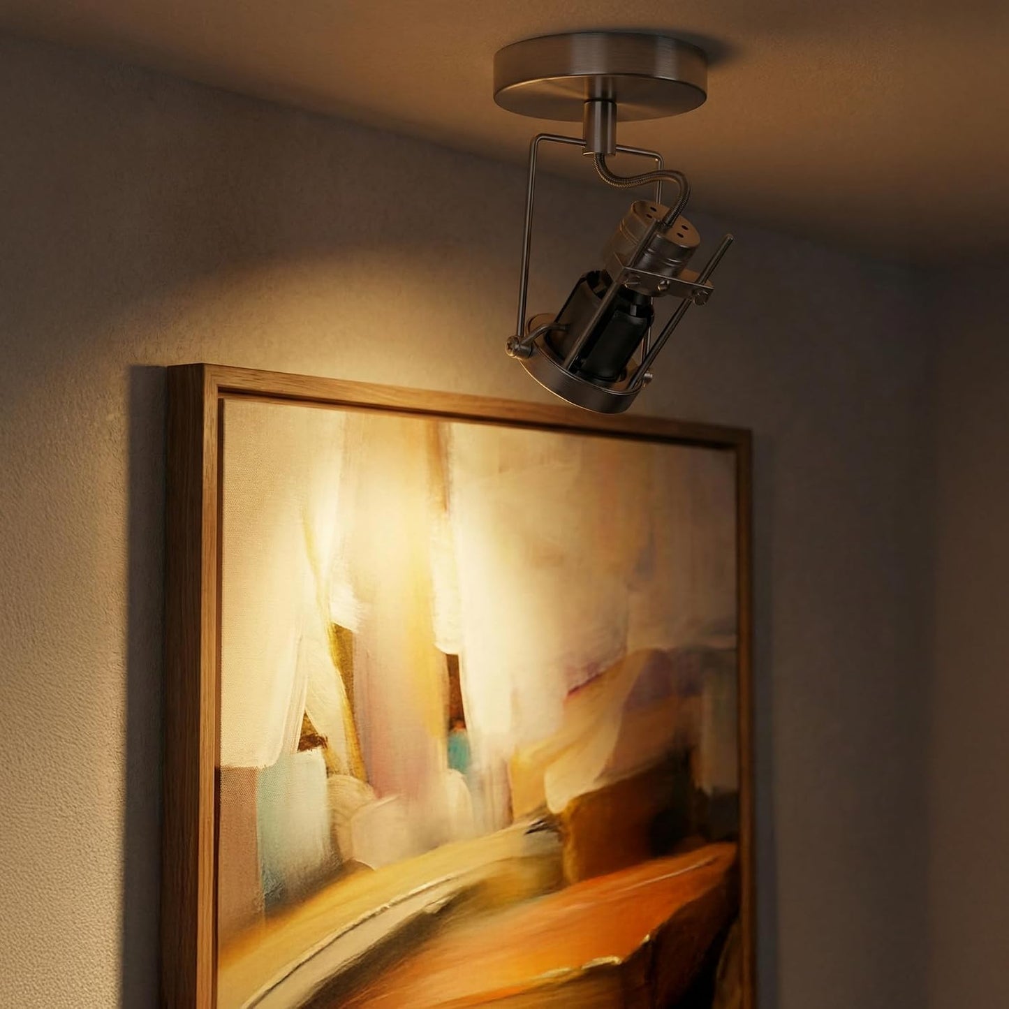 Foco techo ajustable luz níquel cepillado 9W GU10 3000K