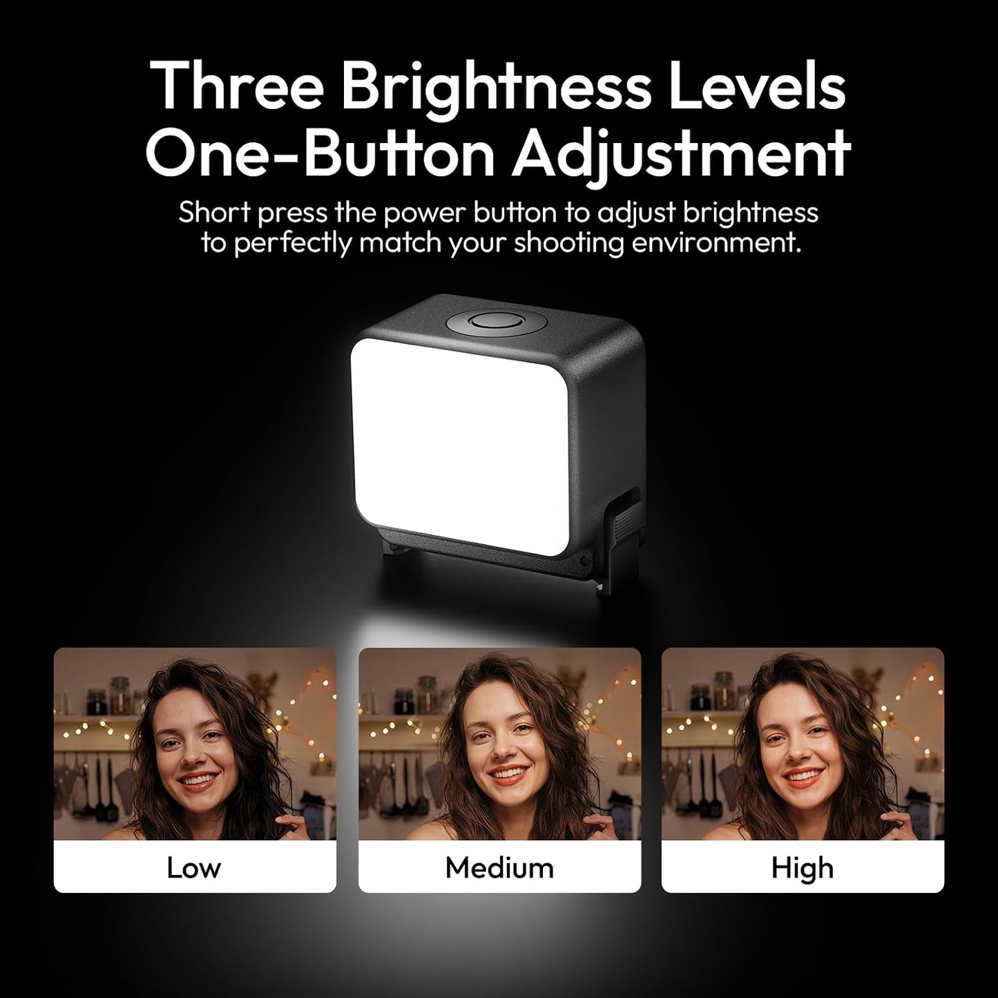 Luz vlogging magnética para Osmo Nano/Action 6 LED
