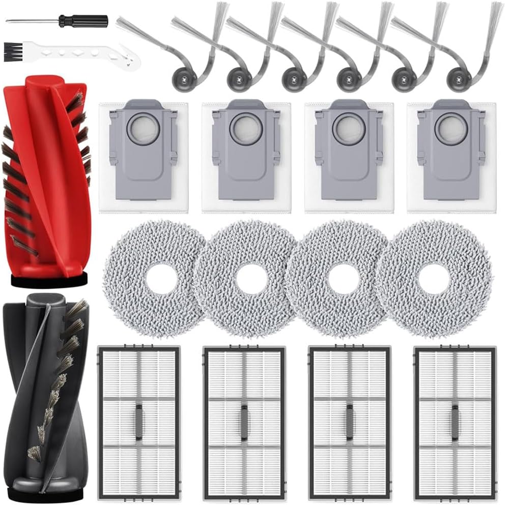 Set 22 accesorios repuesto Roborock Saros 10R Qrevo CurvX