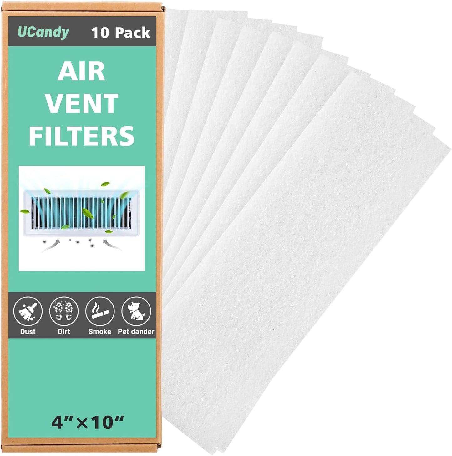 Filtros ventilación piso 4x10pulg blancos para hogar