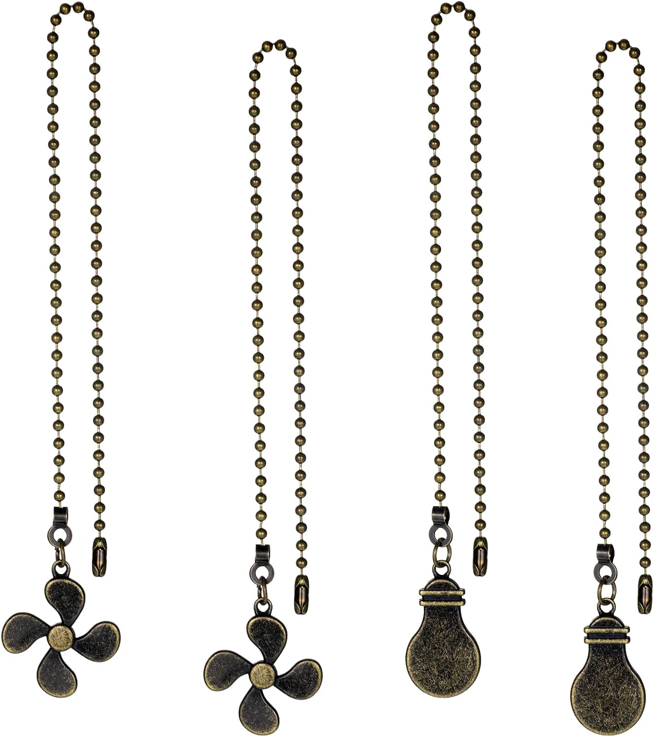 Extensor cadena techo 4 pzas forma bombilla bronce antiguo