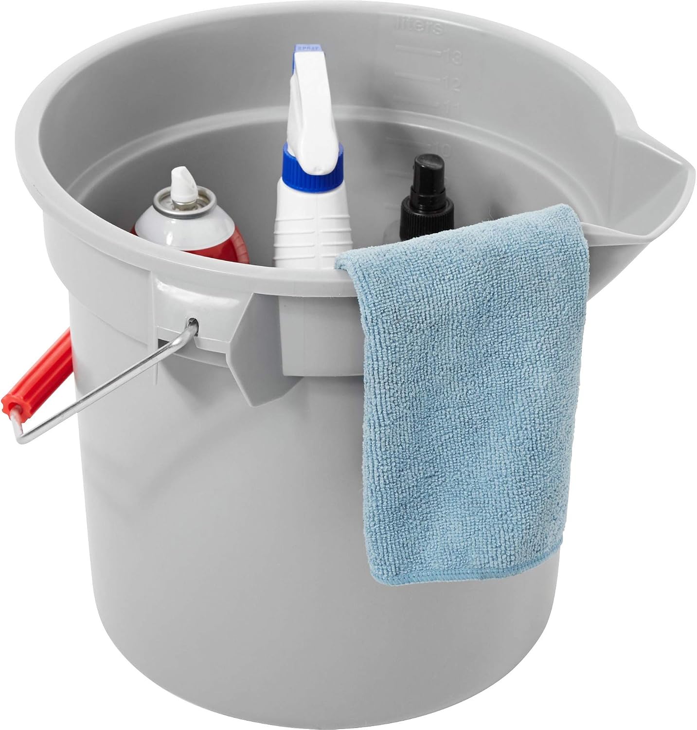 Cubo redondo BRUTE 14qt gris resistente profesional