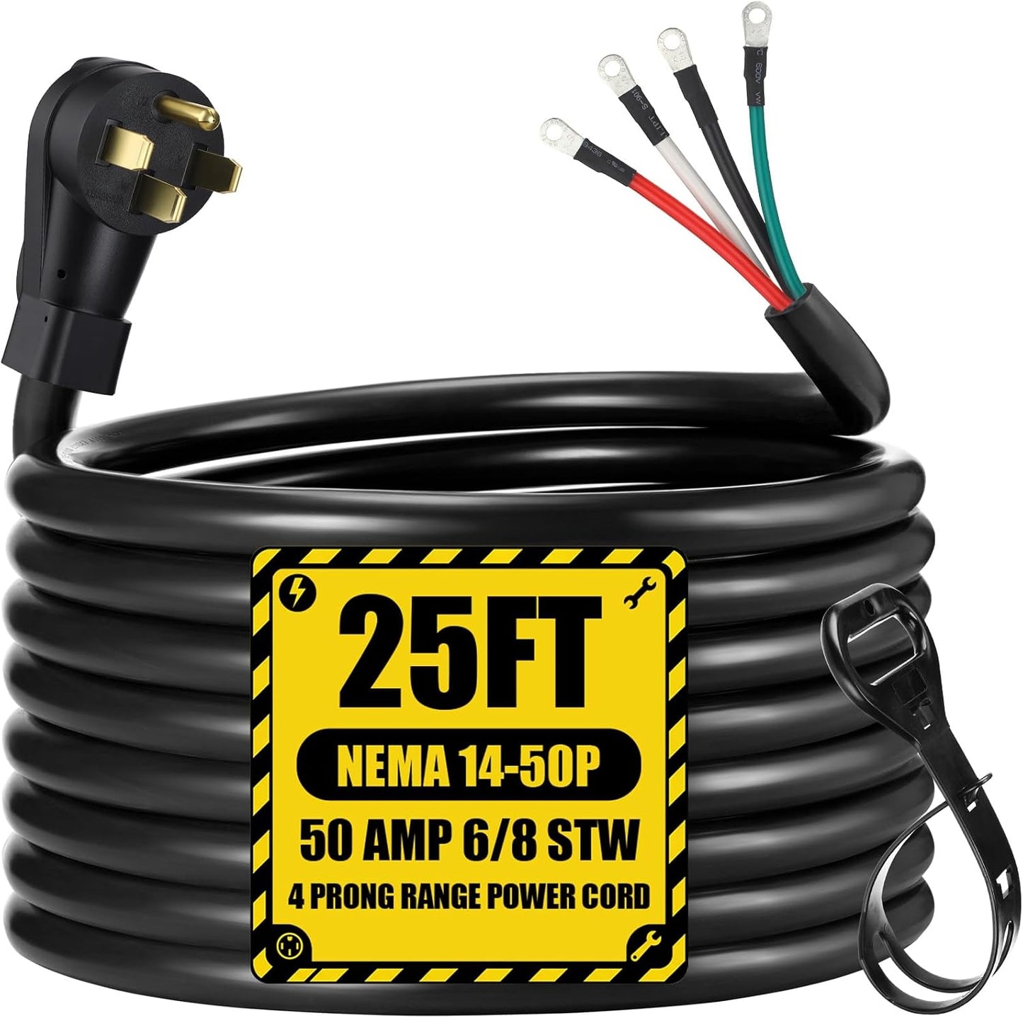 Cable alimentación EV J1772 25ft 50A NEMA 14-50p