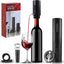 Juego regalo aireador vino recargable aluminio
