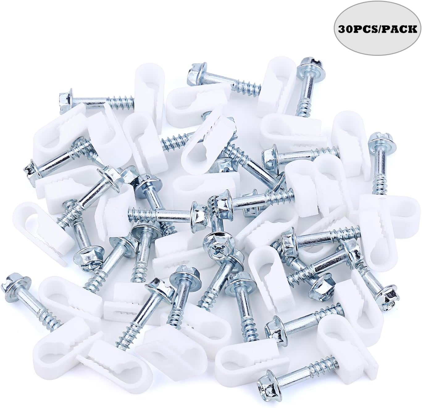 Clips cable S 1/4 pulg para coaxial Ethernet eléctrico