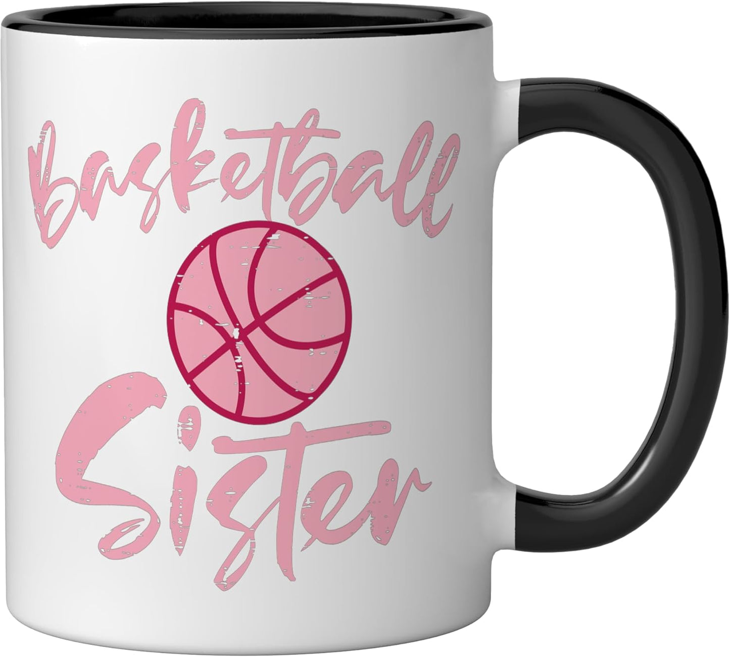 Taza Cerámica Familia Baloncesto Rosa Negro/Blanco