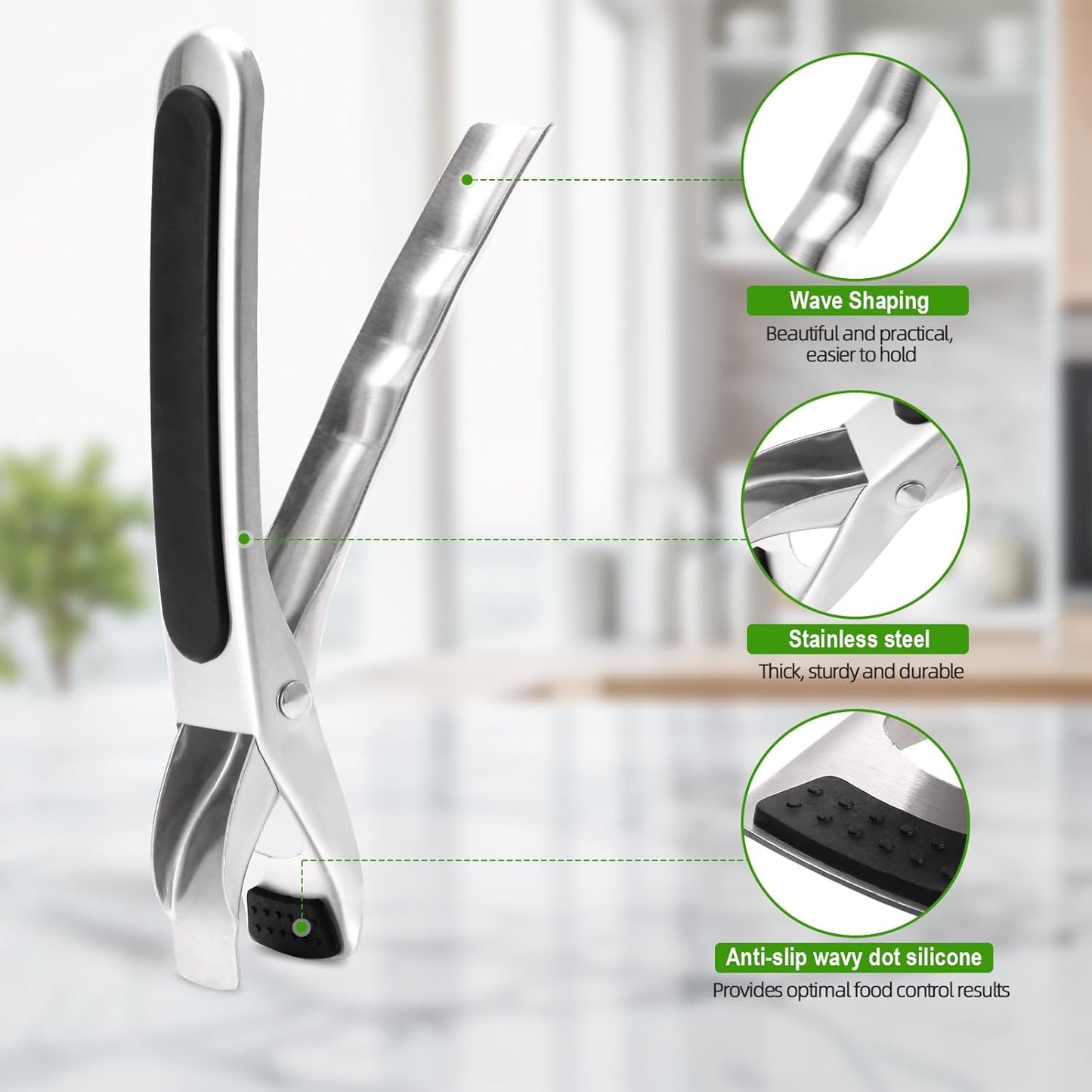 Pinzas de acero inoxidable para placa caliente multiusos