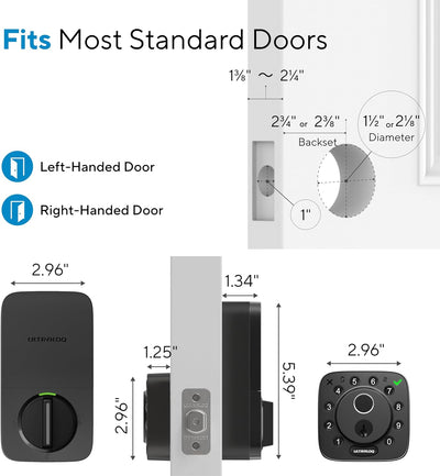 Cerradura inteligente huella dactilar con asa 7en1 WiFi