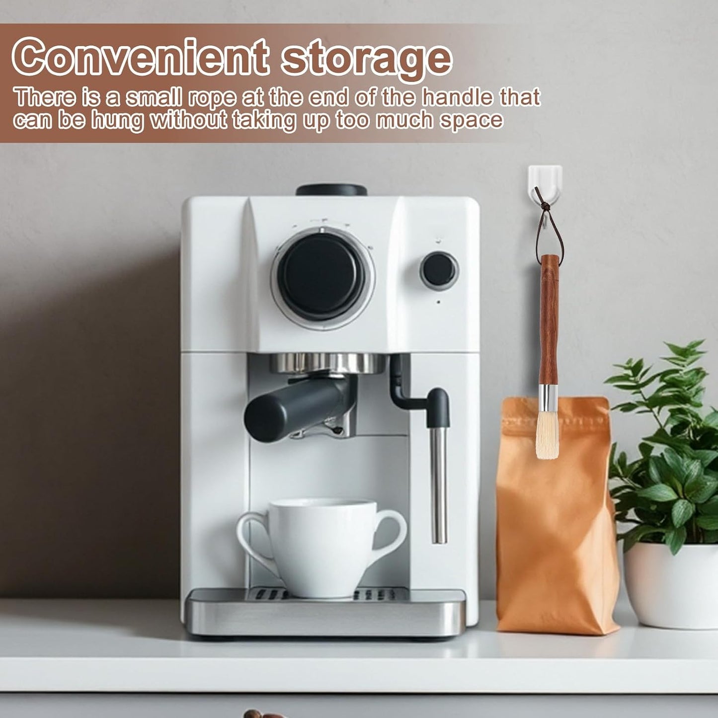 2 Pzas Cepillo Molinillo Café Ergonómico para Barista