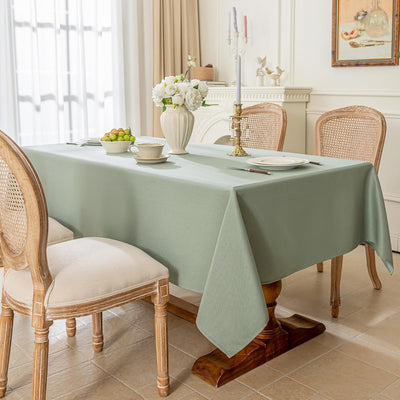 Mantel rectangular impermeable resistente a manchas 60x84 pulgadas verde salvia
