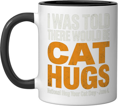 Taza Cerámica para Abrazar Gato Negro/Blanco